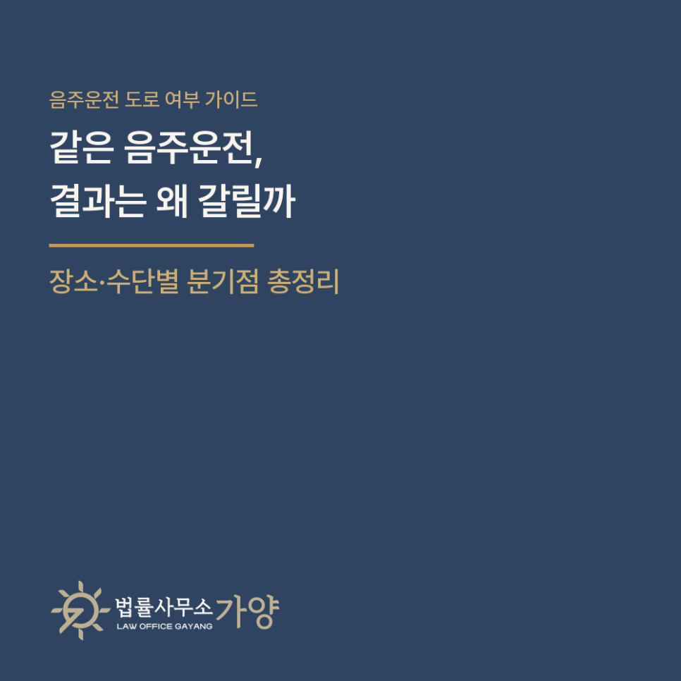 주차장 음주운전도 처벌될까, 면허도 취소될까 — 도로 여부와 이동수단이 가르는 결과 총정리